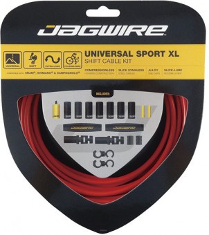 Комплект тросов с оболочками для переключателей JAGWIRE Universal Sport Shift XL red