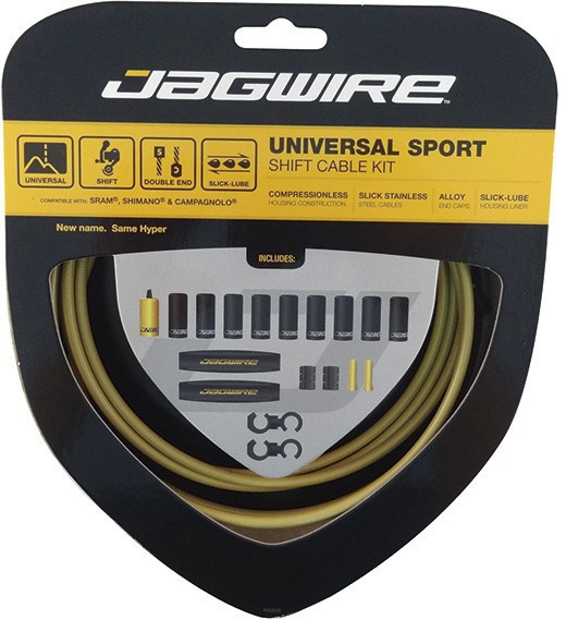 Комплект тросов с оболочками для переключателей JAGWIRE Universal Sport Shift gold