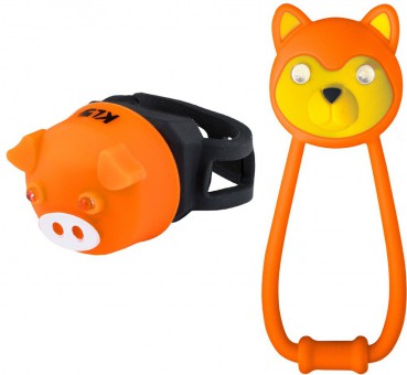 Комплект освещения KLS ANIMAL оранжевый: силиконовые фонарики TEDDY+PIGGY DCAЕ229