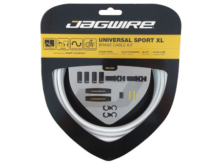 Комплект тросов с оболочками для тормозов JAGWIRE Universal Sport Brake XL white