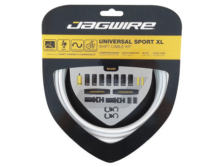Комплект тросов с оболочками для переключателей JAGWIRE  Universal Sport Shift XL white