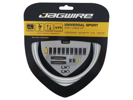 Комплект тросов с оболочками для переключателей JAGWIRE Universal Sport Shift white