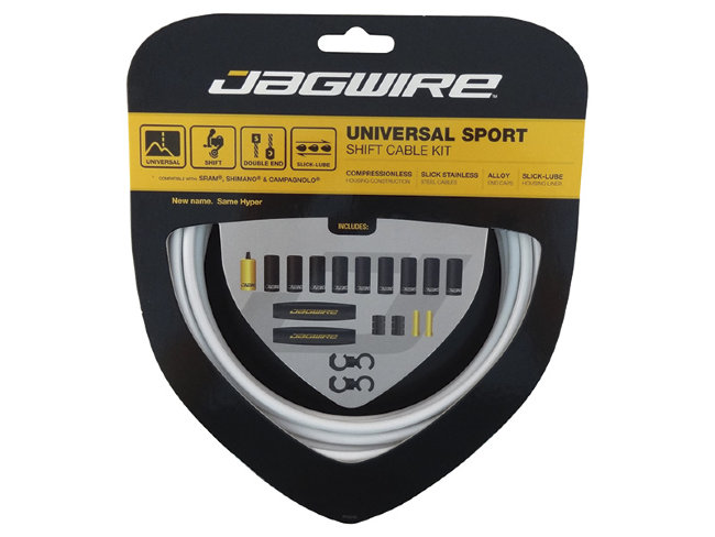 Комплект тросов с оболочками для переключателей JAGWIRE Universal Sport Shift white