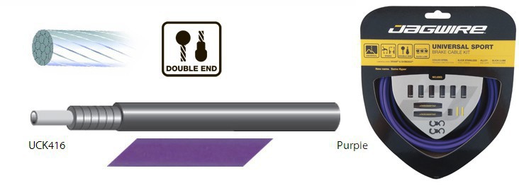 Комплект тормозных тросов с оболочками JAGWIRE Universal Sport Brake Kit purple