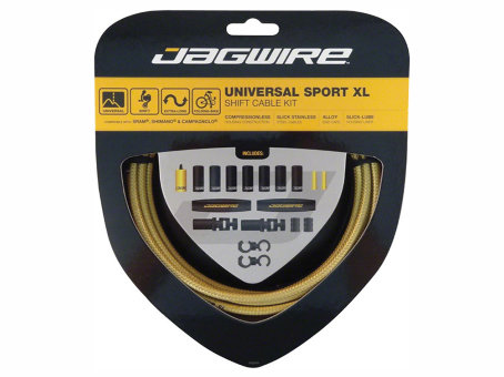 Комплект тросов с оболочками для переключателей JAGWIRE Universal Sport Shift XL gold