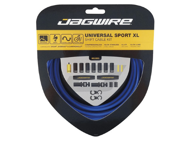 Комплект тросов с оболочками для переключателей JAGWIRE Universal Sport Shift XL blue 