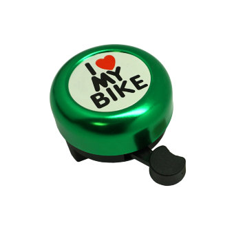 Звонок "I LOVE MY BIKE" green